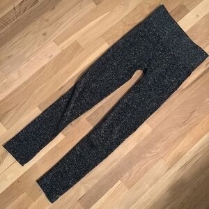 One 5 one Metallic Glitter High Waisted Leggings Black and Silvery Women’s S/M